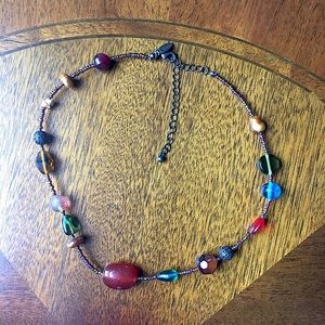 Lia Sophia 16” necklace w/ extender. Earthy tones!